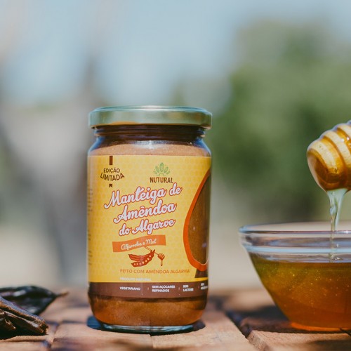 Manteiga de Amêndoa do Algarve ALFARROBA E MEL (300g)