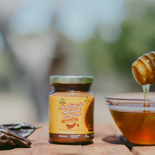 Manteiga de Amêndoa do Algarve ALFARROBA E MEL (95g)